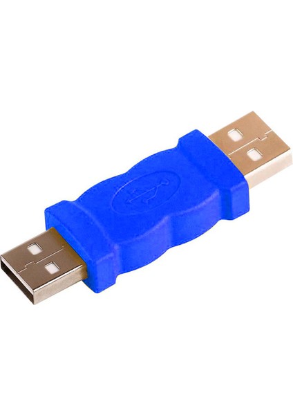 USB 2.0 Erkek Erkek Çevirici Dönüştürücü Adaptör Mavi