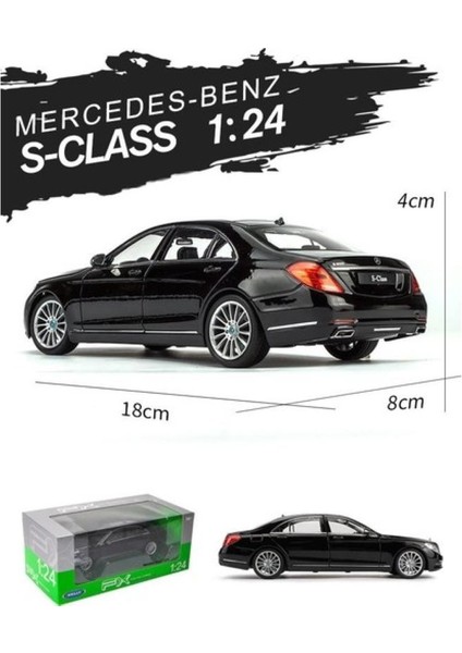 1/24 Ölçek Mercedes-Benz S Class Model Araba