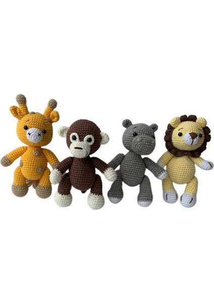 Şirin Hayvanlar Takımı Amigurumi Organik Oyuncak