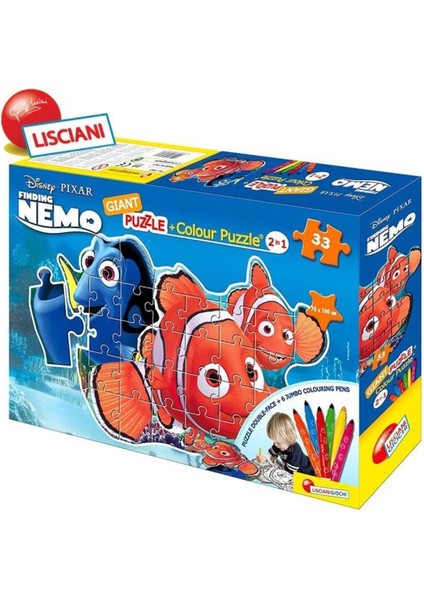 Leonardini - Lisciani - Disney Nemo Çift Yüzlü Yapboz - 33 Parça