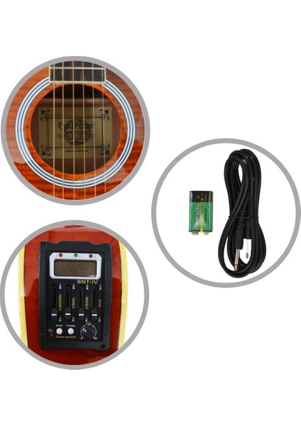 Gitar Akustik Extreme Sahne Gitarı (XAC45EQ4BS)