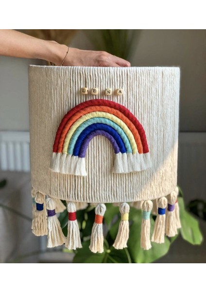 Gökkuşağı Makrome Avize