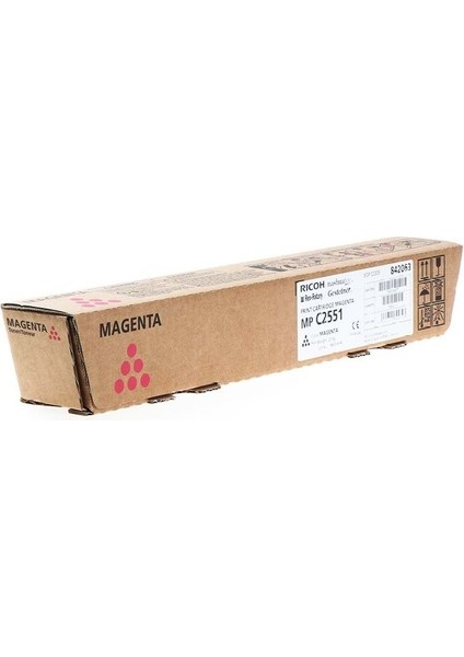 Rıcoh 842063 MPC-2551 /2030/2050 Kırmızı Toner Orjinal 9.500 Sayfa 842063
