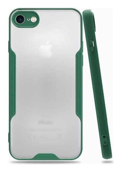 Apple iPhone Se 2020 Tam Korumalı Renkli Kenarlı Parfe Kılıf Ekran Koruyucu
