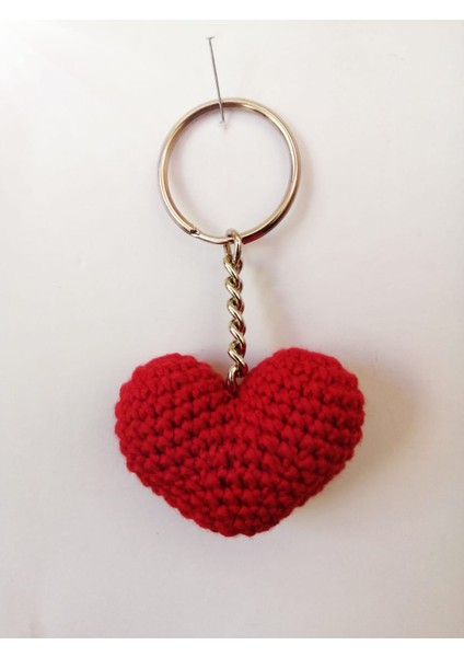 Kalp Amigurumi Organik Anahtarlık Oyuncak