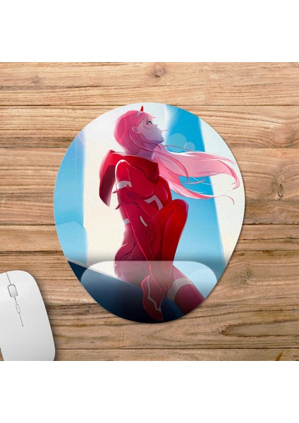 Darling In The Franxx - Zero Two Bilek Destekli Mousepad Model - 1 Oval fiyatları