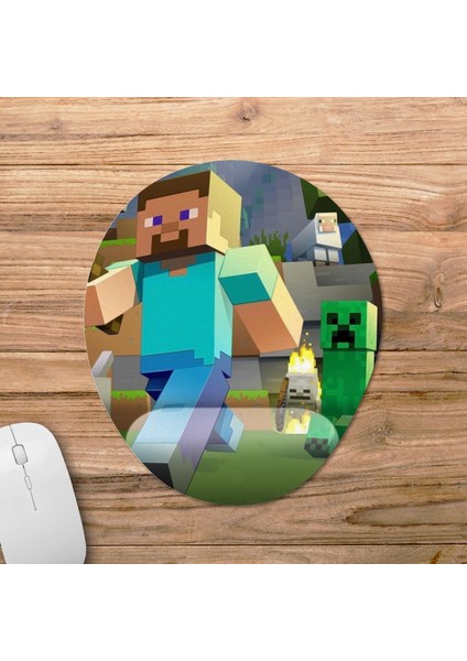 Minecraft Bilek Destekli Mousepad Model - 1 Oval fiyatları