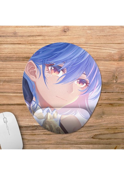 Genshin Impact - Ganyu Bilek Destekli Mousepad Model - 1 Oval fiyatları