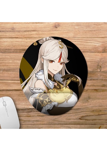 Genshin Impact - Ningghuang Bilek Destekli Mousepad Model - 1 Oval fiyatları