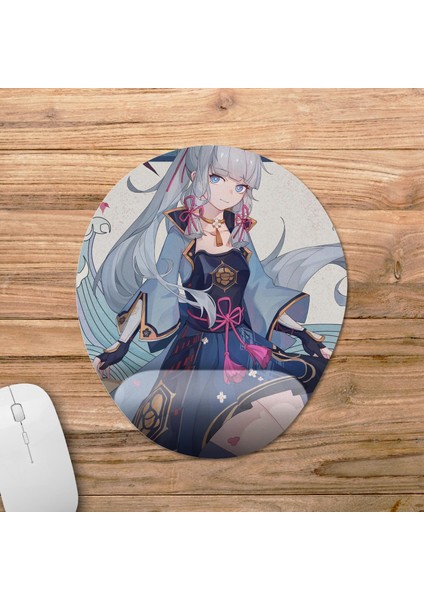 Genshin Impact - Kamisato Ayaka Bilek Destekli Mousepad Model - 3 Oval fiyatları
