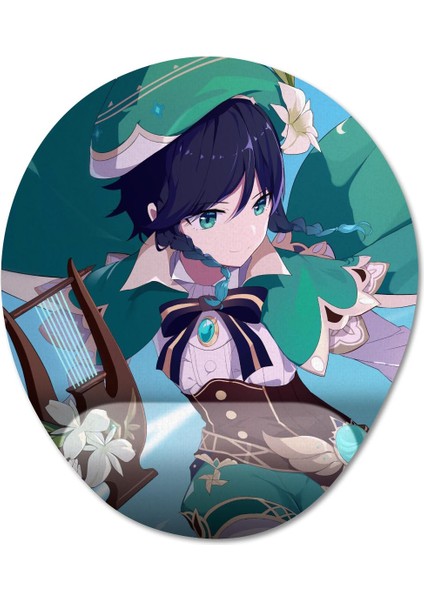 Venti - Genshin Impact Bilek Destekli Mousepad Model - 2 Oval