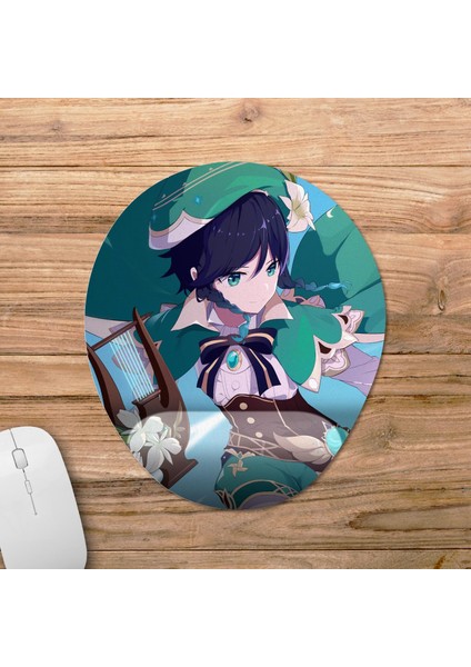 Venti - Genshin Impact Bilek Destekli Mousepad Model - 2 Oval fiyatları