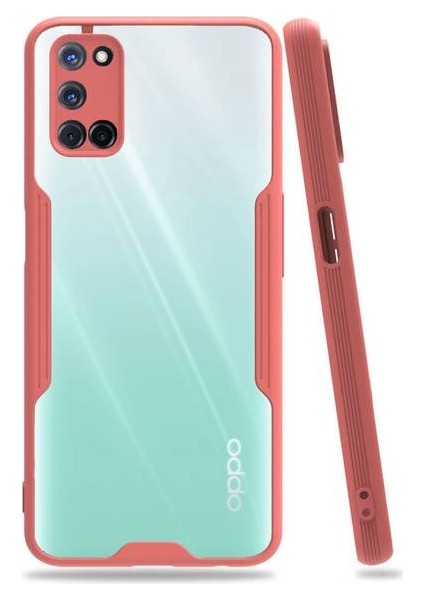 Oppo A72 Tam Korumalı Renkli Kenarlı Parfe Kılıf Ekran Koruyucu
