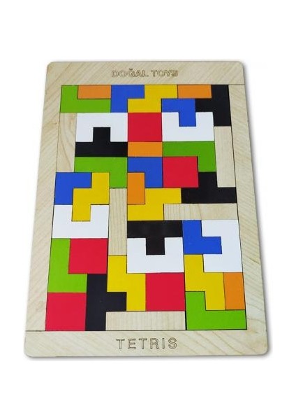 2'li Oyun Seti 1 Adet Ahşap Tetris 1 Adet Ahşap Tangram Oyunu 2si 1 Arada modelleri