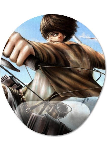 Attack On Titan Bilek Destekli Mousepad Model - 1 Oval