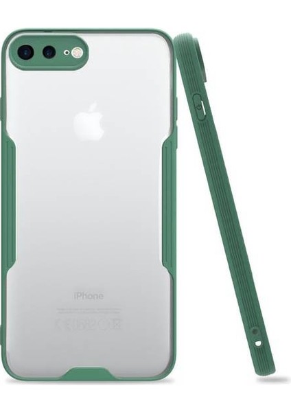 Apple iPhone 7 Plus Tam Korumalı Renkli Kenarlı Parfe Kılıf Ekran Koruyucu