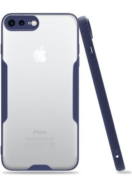 Apple iPhone 7 Plus Tam Korumalı Renkli Kenarlı Parfe Kılıf Ekran Koruyucu