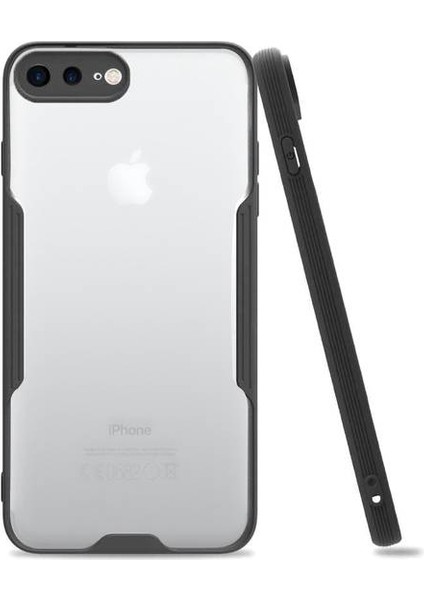 Apple iPhone 8 Plus Tam Korumalı Renkli Kenarlı Parfe Kılıf Ekran Koruyucu