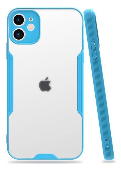 Apple iPhone 11 Tam Korumalı Renkli Kenarlı Parfe Kılıf Ekran Koruyucu