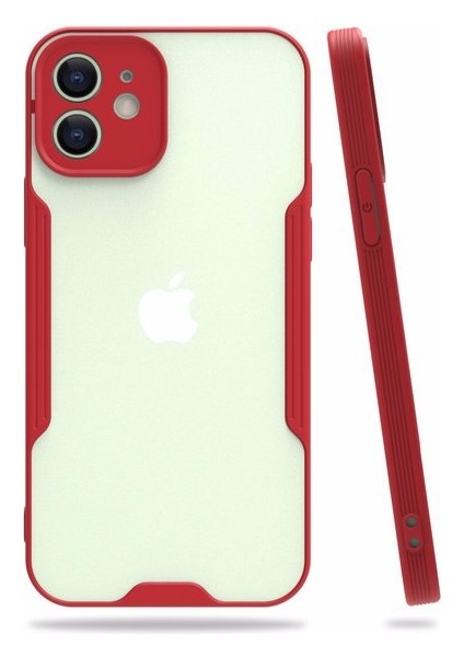 Apple iPhone 12 Mini Tam Korumalı Renkli Kenarlı Parfe Kılıf Ekran Koruyucu