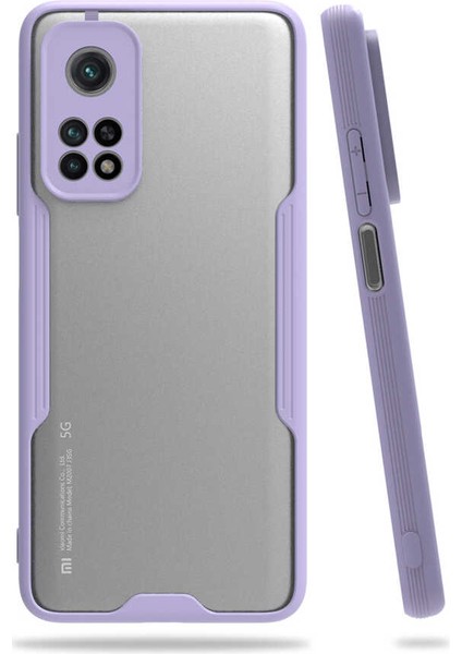 Xiaomi Mi 10T Pro Tam Korumalı Renkli Kenarlı Parfe Kılıf Ekran Koruyucu