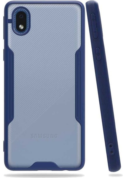 Samsung Galaxy A01 Core Tam Korumalı Renkli Kenarlı Parfe Kılıf Ekran Koruyucu