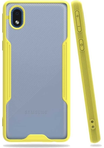 Samsung Galaxy A01 Core Tam Korumalı Renkli Kenarlı Parfe Kılıf Ekran Koruyucu