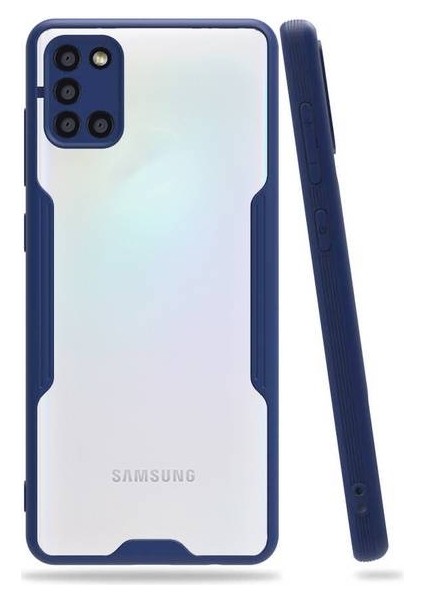 Samsung Galaxy A31 Tam Korumalı Renkli Kenarlı Parfe Kılıf Ekran Koruyucu