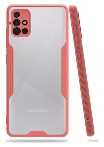 Samsung Galaxy A71 Tam Korumalı Renkli Kenarlı Parfe Kılıf Ekran Koruyucu