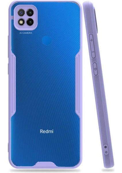 Xiaomi Redmi 9c Tam Korumalı Renkli Kenarlı Parfe Kılıf Ekran Koruyucu