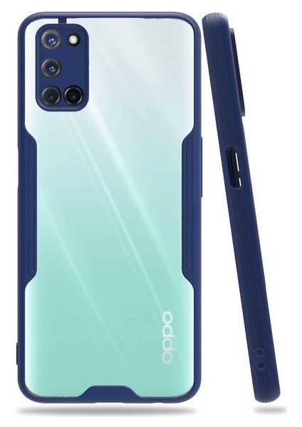 Oppo A72 Tam Korumalı Renkli Kenarlı Parfe Kılıf Ekran Koruyucu