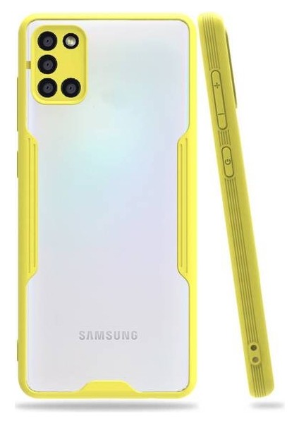 Samsung Galaxy A31 Tam Korumalı Renkli Kenarlı Parfe Kılıf Ekran Koruyucu