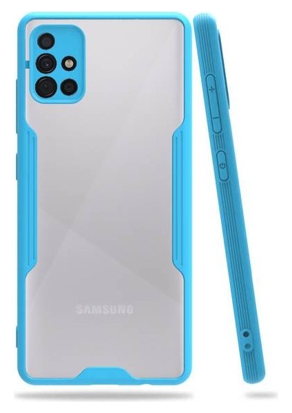 Samsung Galaxy A51 Tam Korumalı Renkli Kenarlı Parfe Kılıf Ekran Koruyucu