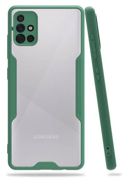 Samsung Galaxy A71 Tam Korumalı Renkli Kenarlı Parfe Kılıf Ekran Koruyucu