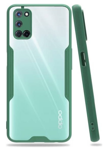 Oppo A72 Tam Korumalı Renkli Kenarlı Parfe Kılıf Ekran Koruyucu