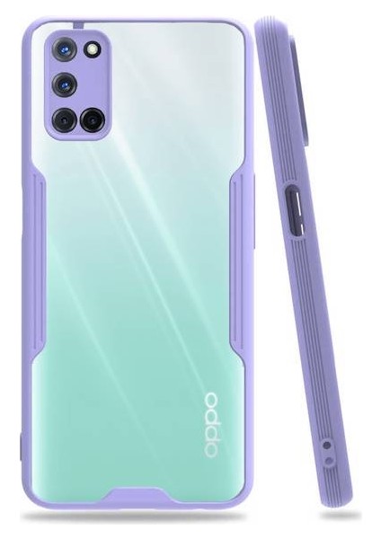 Oppo A72 Tam Korumalı Renkli Kenarlı Parfe Kılıf Ekran Koruyucu