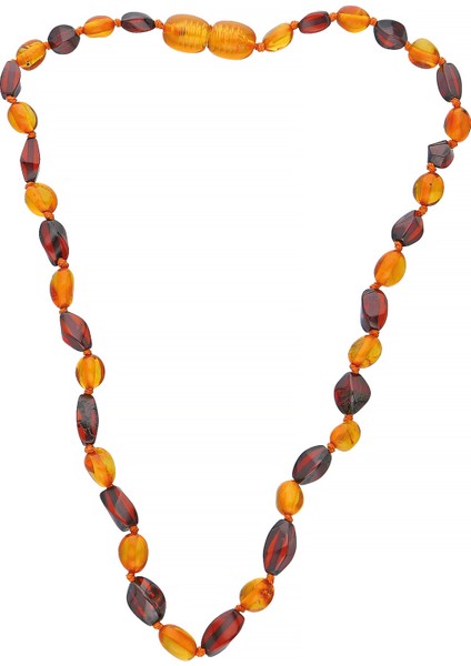 Faset Kesim Kehribar Kolye Kız Erkek Çocuk Bebek Diş Kolyesi Dz77