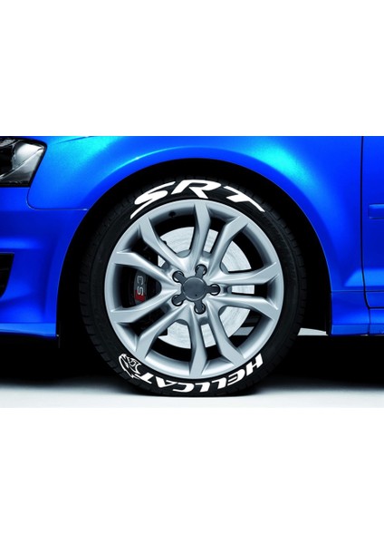 Hellcat Srt Beyaz Kalıcı Lastik Yazısı Hellcat Srt Sticker 8 Kit