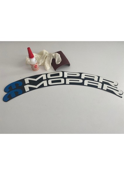 Mopar Beyaz Kalıcı Lastik Yazısı Mopar Sticker 8 Kit