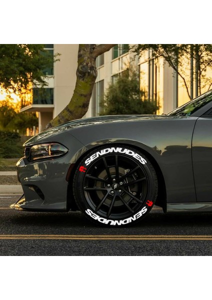 Sendnudes Beyaz Kalıcı Lastik Yazısı Sendnudes Sticker 8 Kit