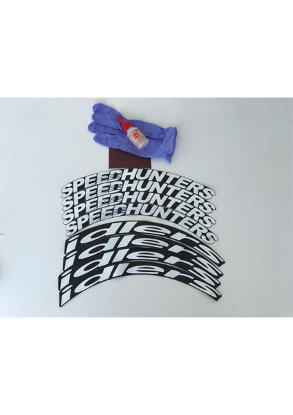 Speedhunters Idlers Beyaz Kalıcı Lastik Yazısı Speedhunters Idlers Sticker 8 Kit