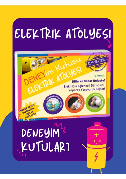 Deneyim Kutusu – Elektrik Atölyesi Deney Seti / Deney Yapılış Videosu Hediyeli