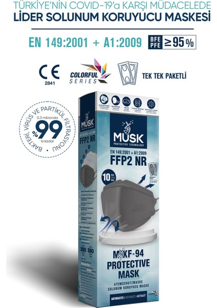 KF94 Kore Tipi FFP2 Maske 10 Adet