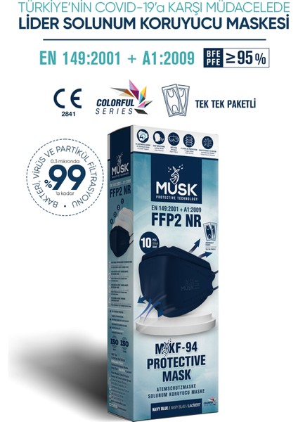 KF94 Kore Tipi FFP2 Maske 10 Adet