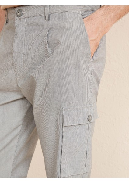 Pamuk Slim Fit Kargo Pantolon