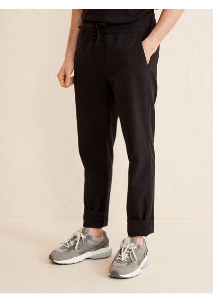 Pamuklu Regular Fit Beli Lastikli Pantolon