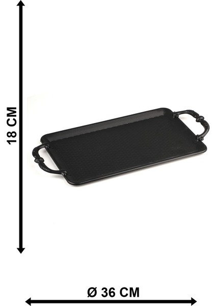Şile Metal Tepsi Siyah