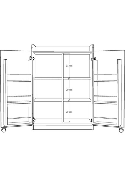 Mutfak Kiler Dolabı Asra Trend Mk-16 indirimleri
