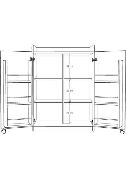 Mutfak Kiler Dolabı Asra Trend Mk-13 indirimleri