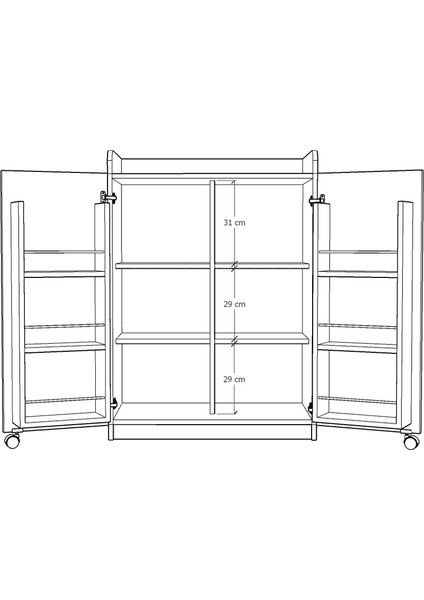 Mutfak Kiler Dolabı Asra Trend Mk-12 indirimleri